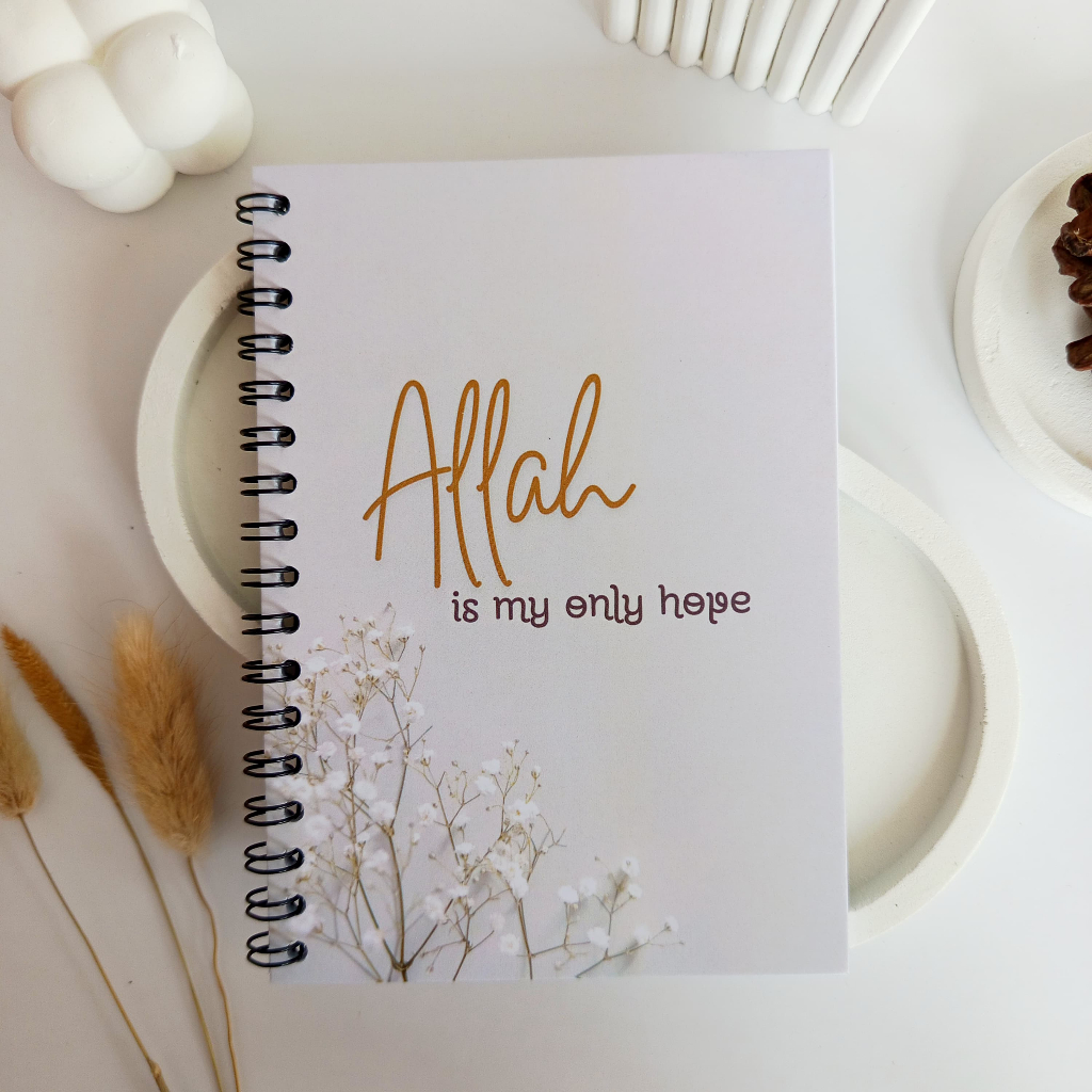 

Notebook A6 Journal (Allah Is My Only Hope) /Buku Diary Aesthetic /Buku Catatan Kecil/Notebook