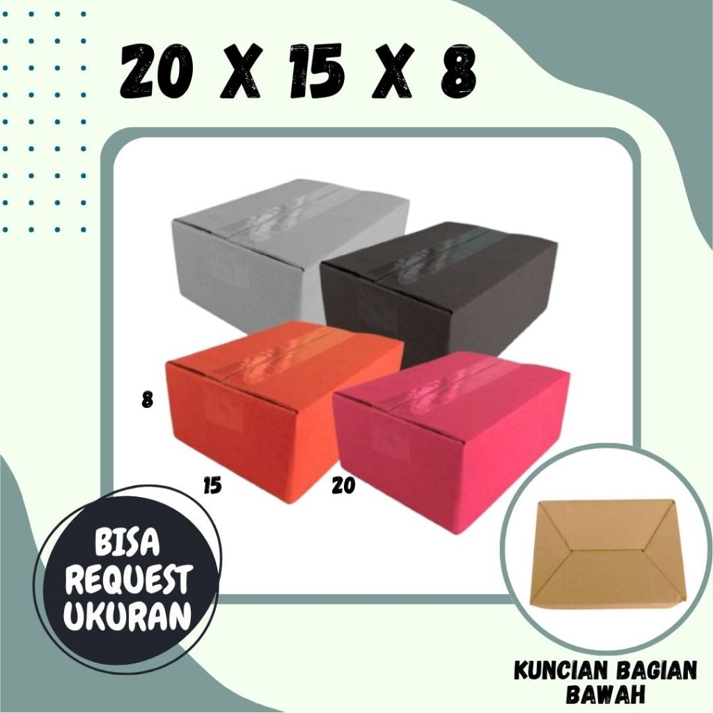 

Box 20x15x8 A0 / Kardus 20x15x8 A0 Packing Karton / Dus 20x15x8 Kotak Botol Kemasan Sahabat UMKM