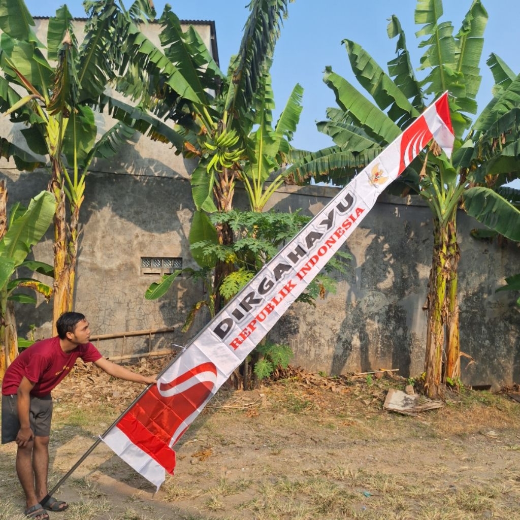 LIMITED DEAL Umbul umbul 3 meter dan umbul umbul dirgahayu