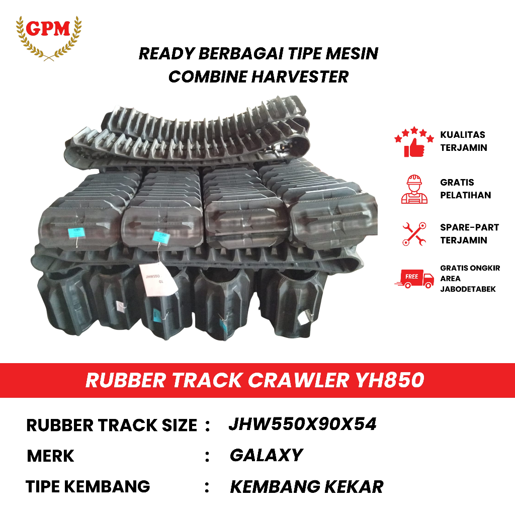 R. CRAWLER YH850 GLX BRAND / RUBBER TRACK YAMNAR YH-850 / JHW550X90X54