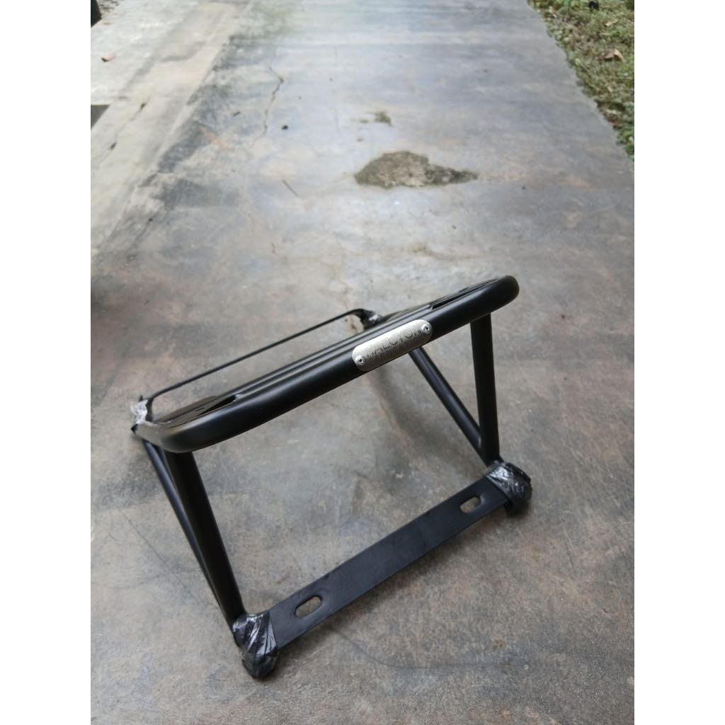 RACK BELAKANG BACK RACK HITAM PORTADOR HALCYON VESPA PX DAN EXCEL