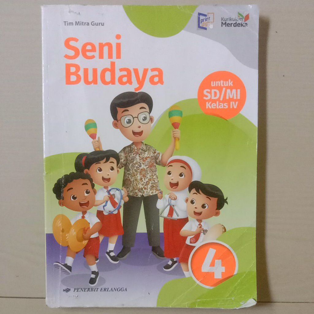 buku bekas Seni Budaya kelas 4 sd kurikulum merdeka