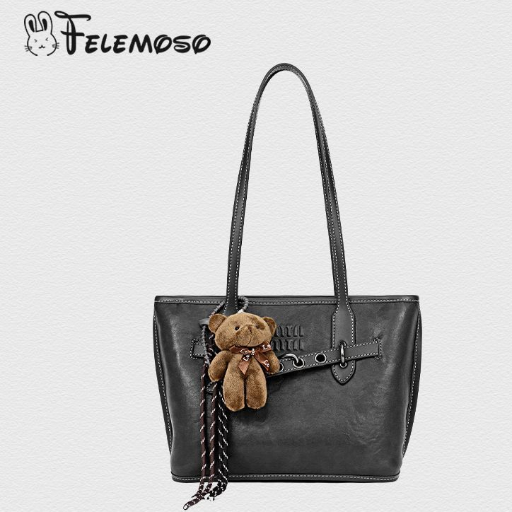 Tas Mewah Totebag Wanita Fashion FET5907 Gantungan Boneka