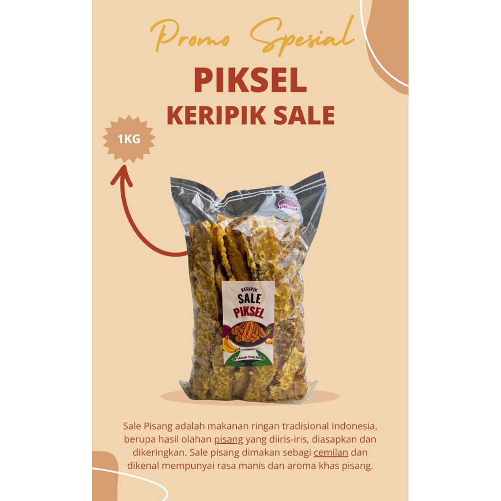 

Keripik Pisang Sale PIKSEL 1Kg - Renyah Enak Dan Lezat