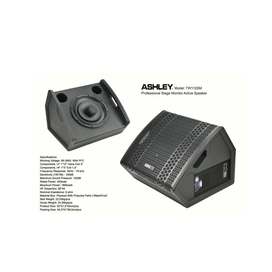 SPEAKER MONITOR ACTIVE ASHLEY TW-112SM 12 INCH