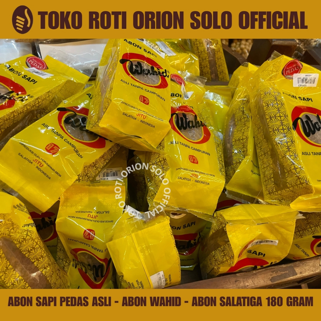 

ABON SAPI PEDAS ASLI - ABON WAHID - ABON SALATIGA 180gram - Orion Solo