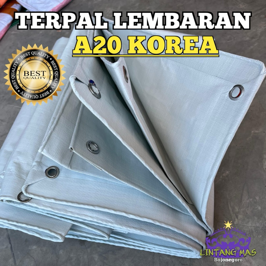 Terpal A20 Korea Putih white Quality,High Quality Ukuran jumbo 8x12 10x10 Waterproof Terpal Tenda Su