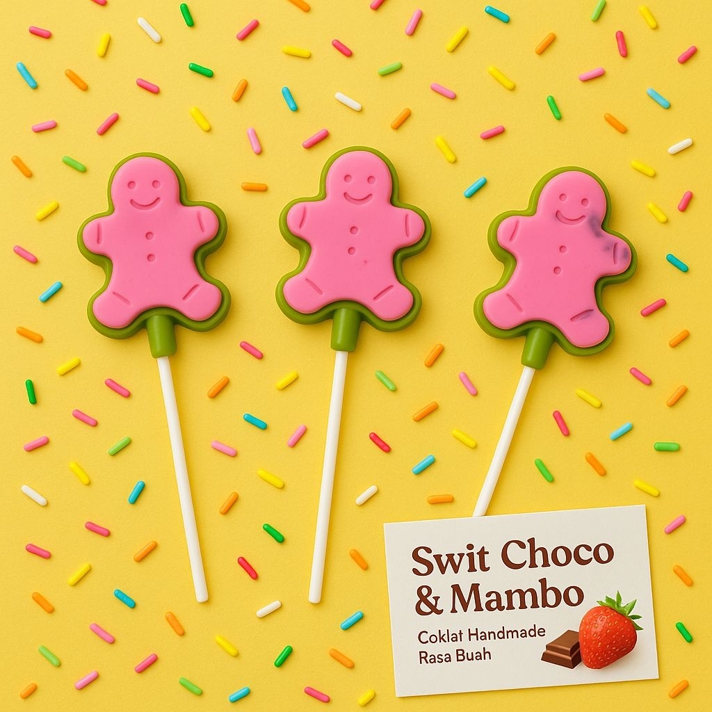 

5 Pcs Cokelat Karakter Gingger Rasa Buah Coklat