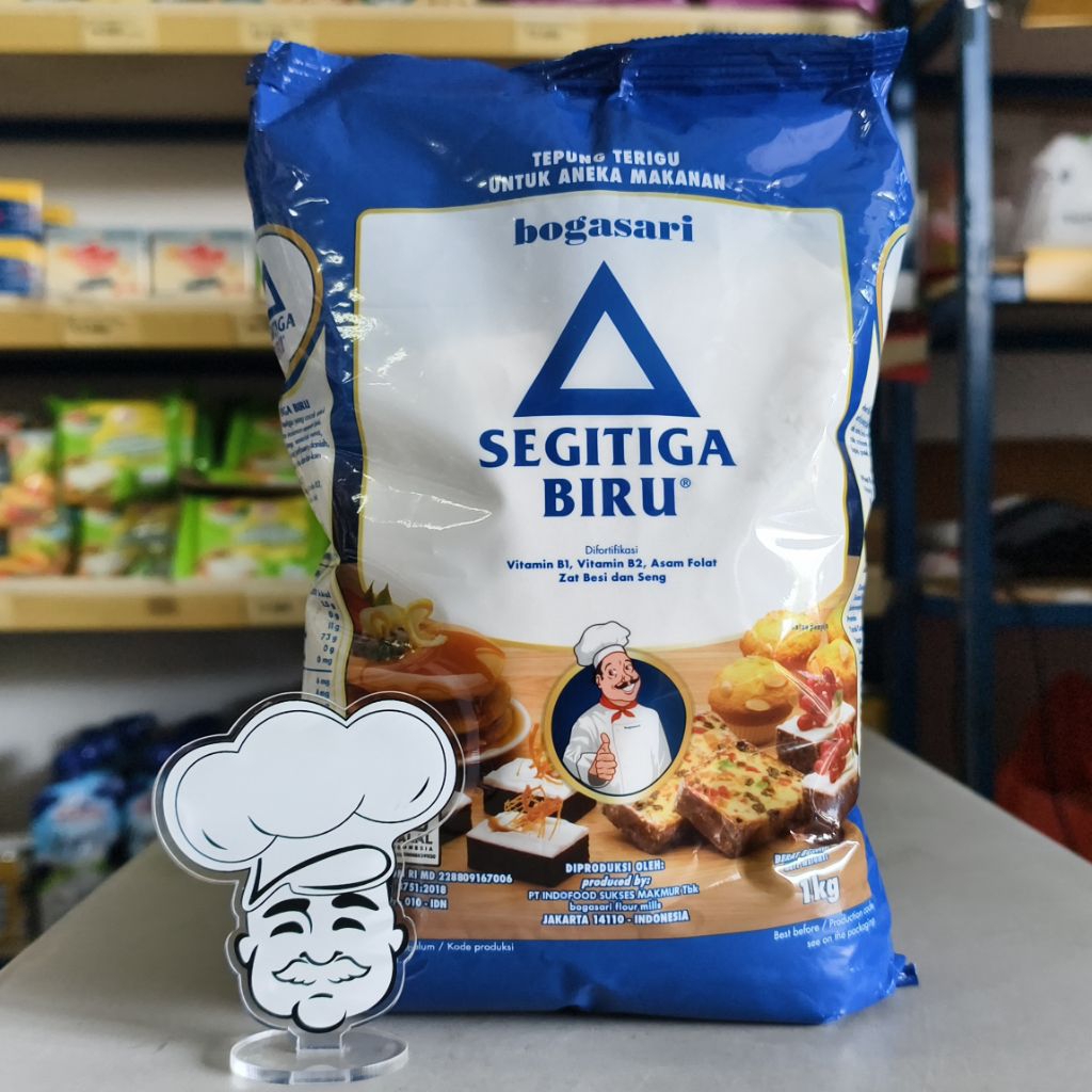 

Tepung Segitiga Biru Premium 1Kg / Tepung Protein Sedang 1Kg