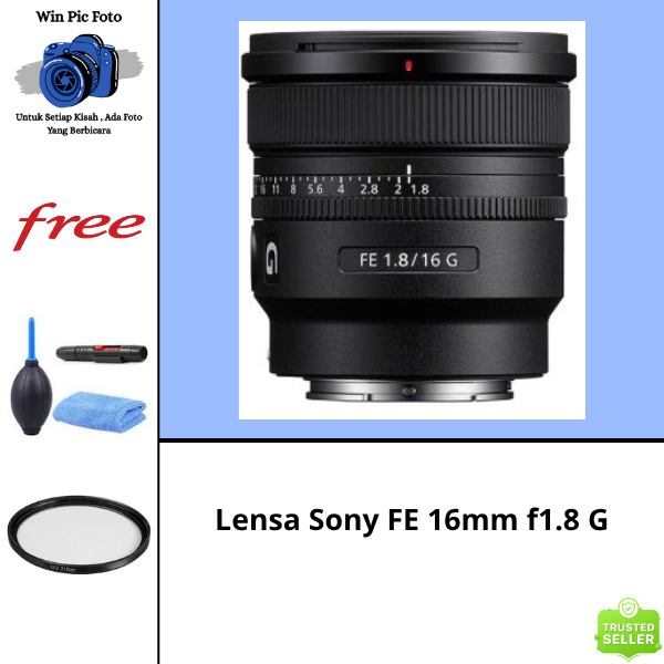 Lensa Sony FE 16mm f1.8 G / Lensa Kamera Sony / Lensa Camera Sony / Lens Kamera Sony / Lens Camera S