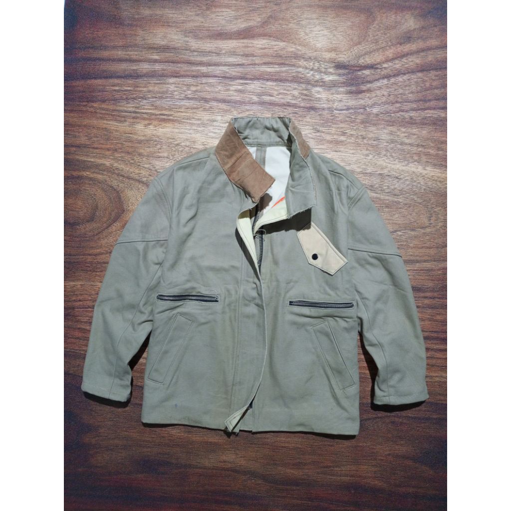JAKET 3RD ROOM DUCK CANVAS CASUAL KERAH KULIT PRIA/UNISEX SECOND PRELOVED