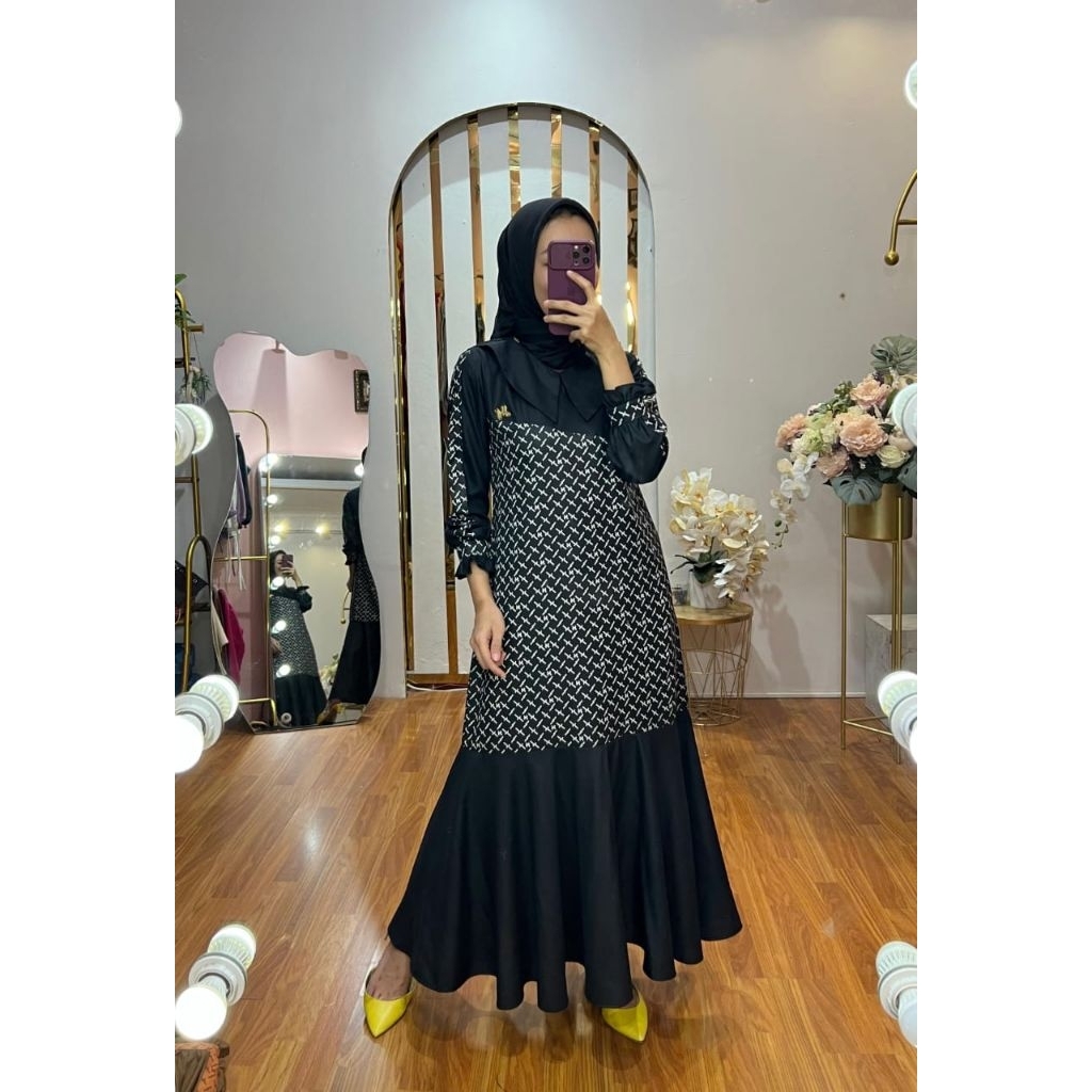 gamis,Mahalia dress by Misloly, gamis simple, gamis kondangan, gamis lebaran