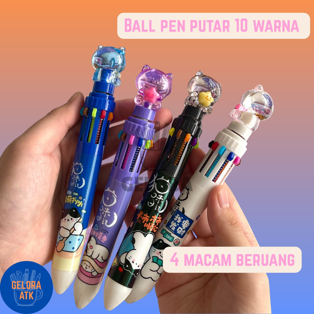 

Ball Pen Putar Karakter Bear 10 Warna – 0.5MM (1 PCS)