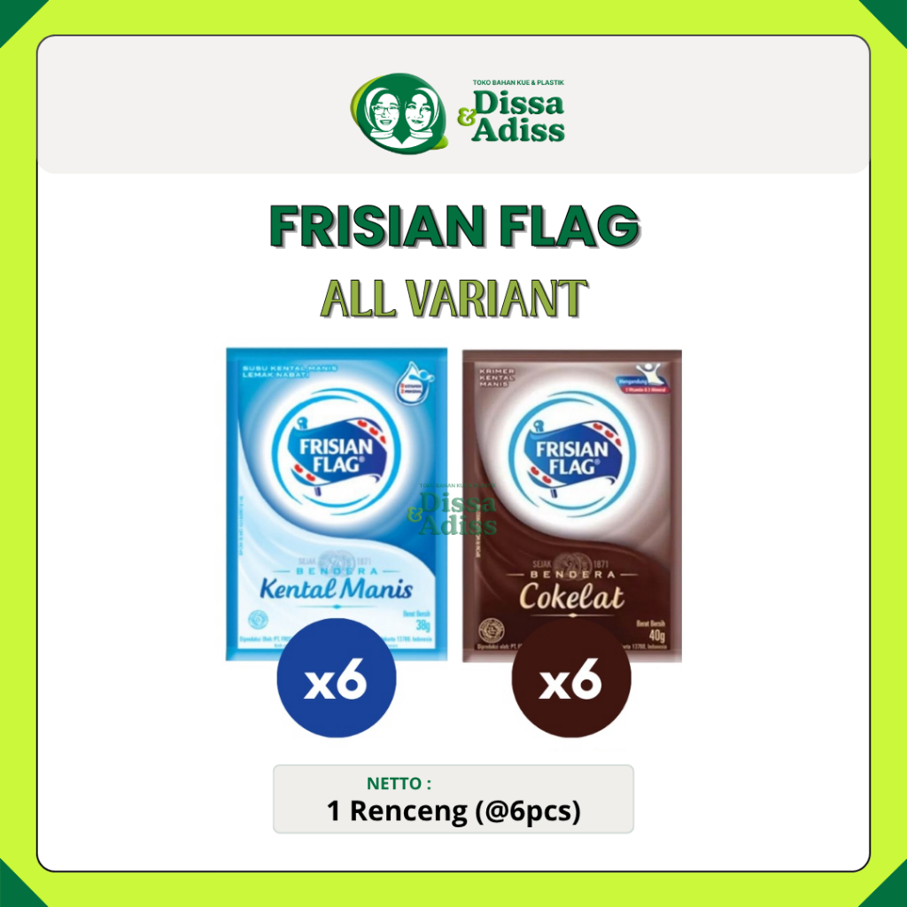 

Frisian Flag susu kentan manis bendera putih, coklat renceng