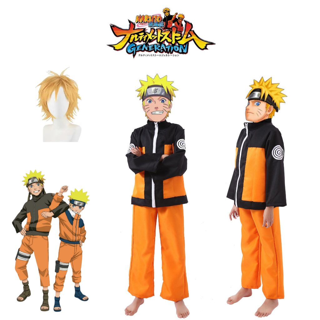 Anime cosplay Uzumaki Naruto CostumesOutfit Show Suits Japanese HalloweenCostume comic cosplay wig
