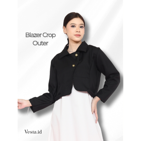Blazer Crop Outer – Gaya Korea Kekinian Remaja & Kantoran