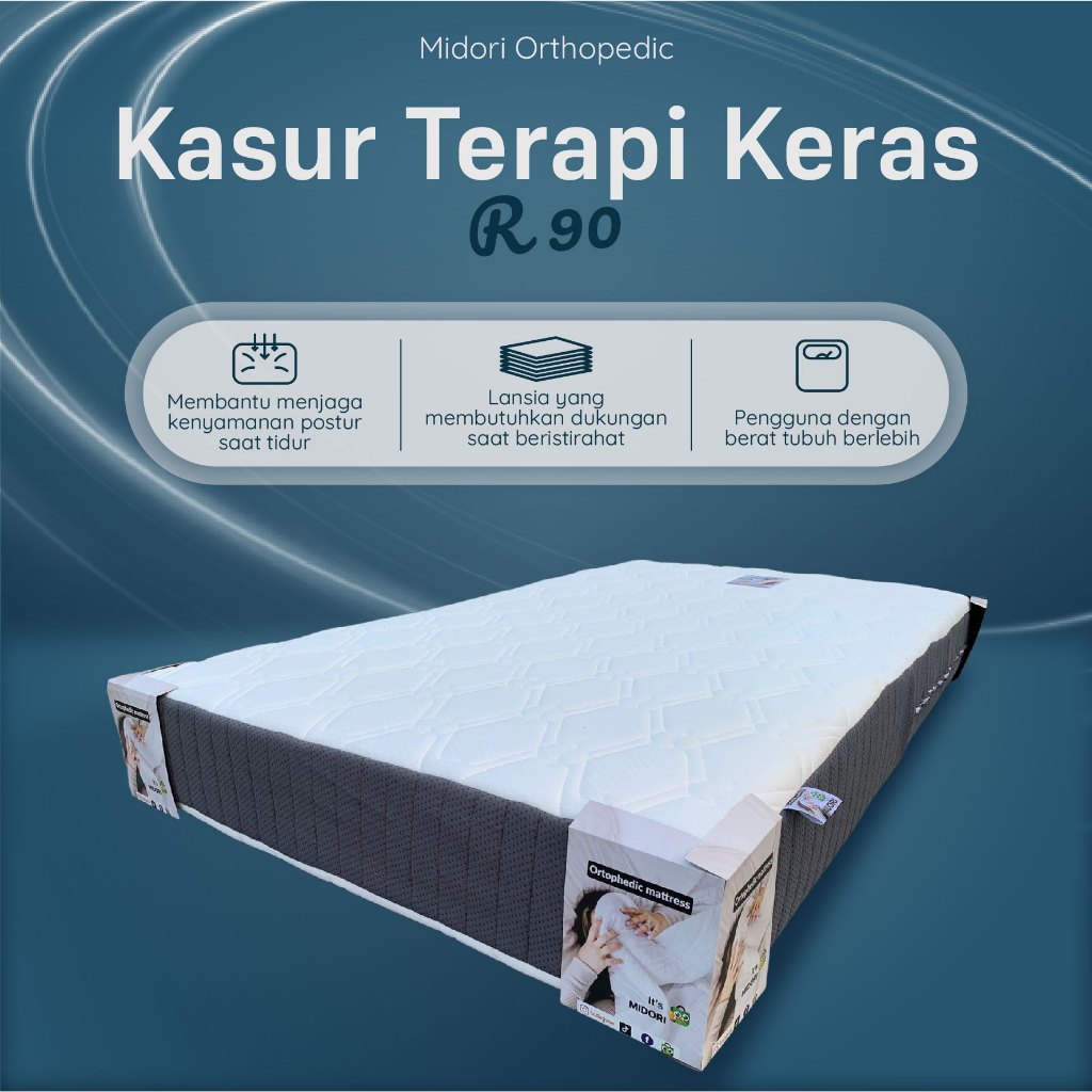 Midori Kasur Terapi Keras R90 Kasur Ortopedi untuk Kesehatan Tulang Belakang