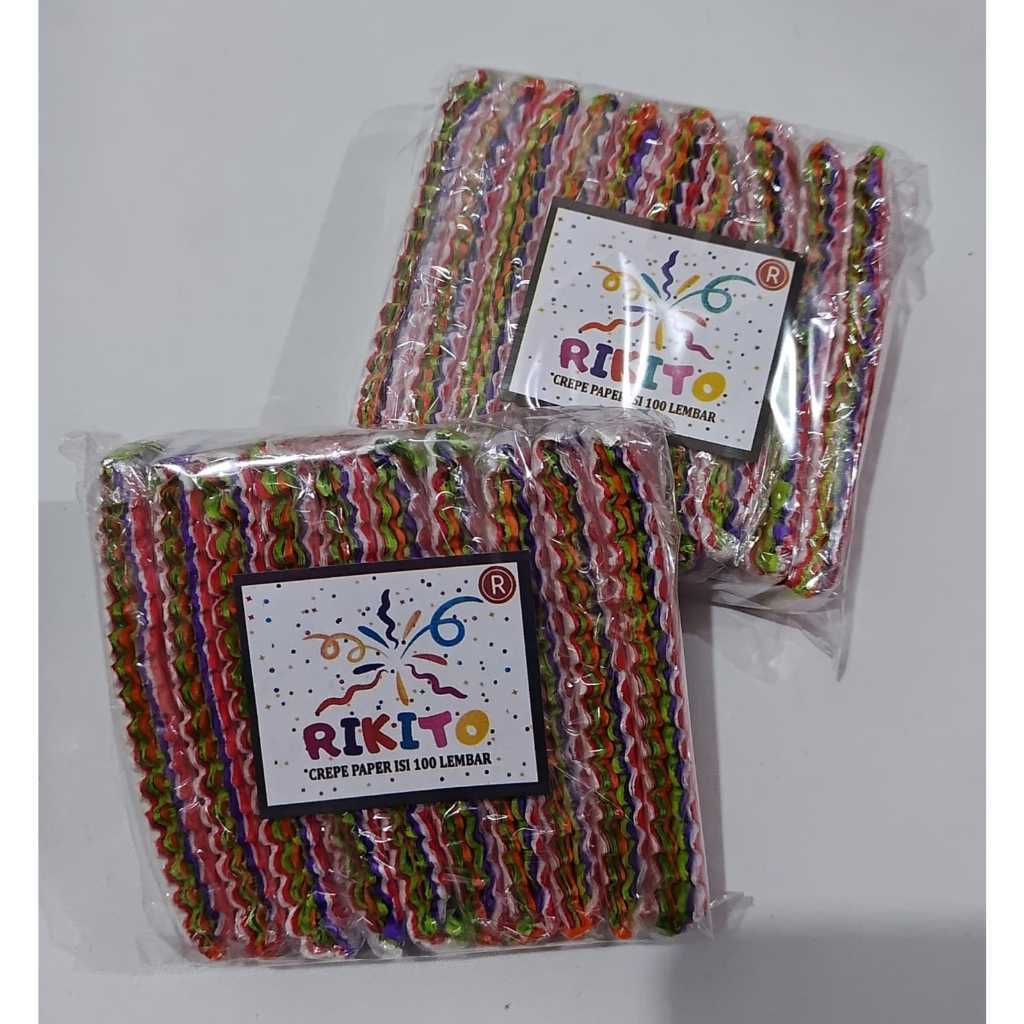 

Kertas Krep WARNA WARNI/ Crepe Paper Potongan Hiasan / Kertas Krepe / Dekorasi (Pak)