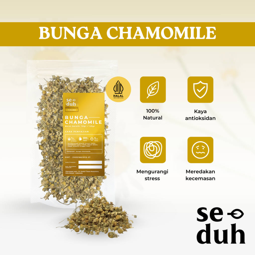 

Seduh Chamomile Bud Tea German / Teh Bunga Kamomil / Flower Tea