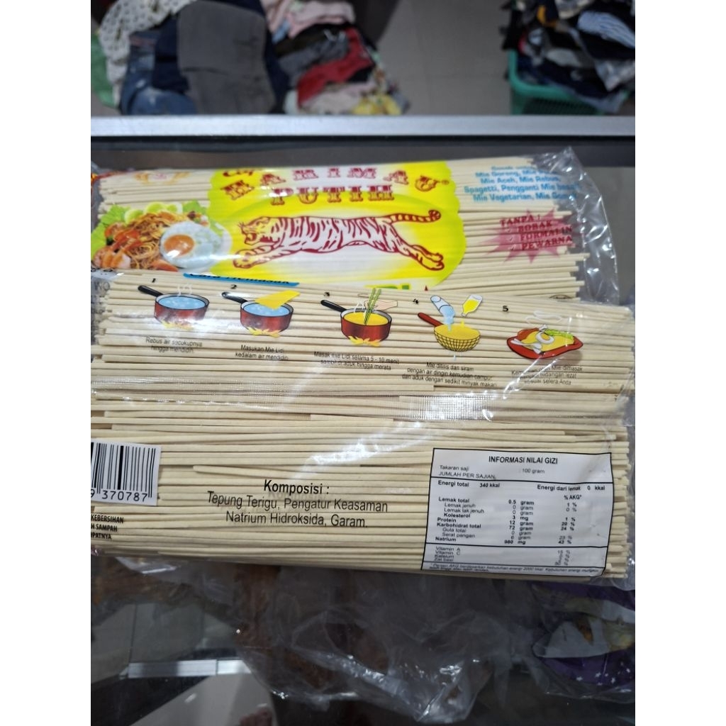 

Mie lidi putih Cap Harimau