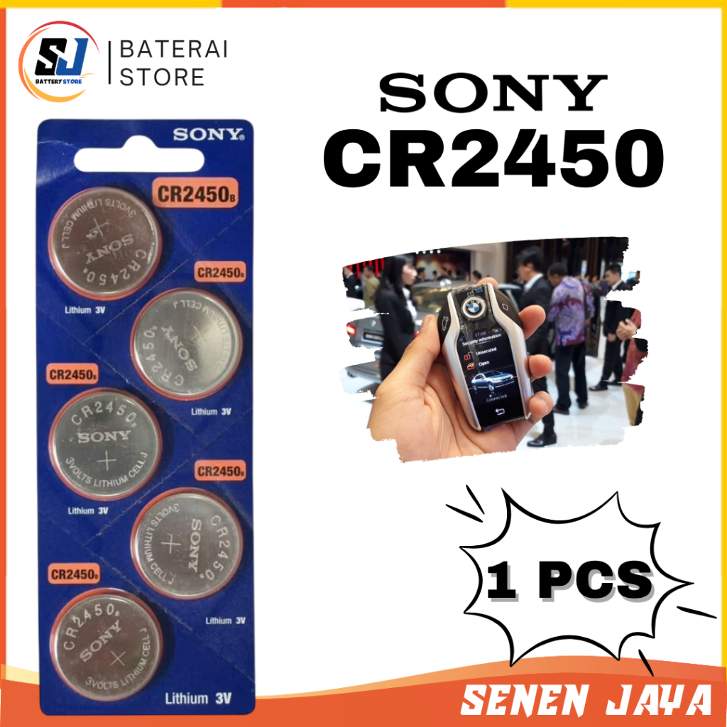 Baterai CR2450 ORIGINAL Sony Batre Kancing Sony CR2450 3V LIthium Button Cell Batre SONY CR2450