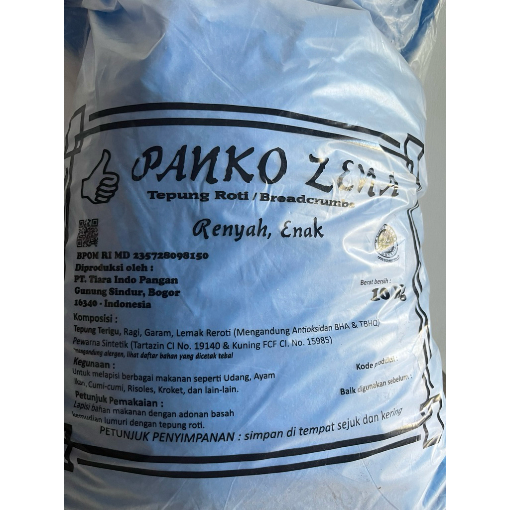 

Tepung roti panko cap zena repack 250gr, 500gr , 1kg