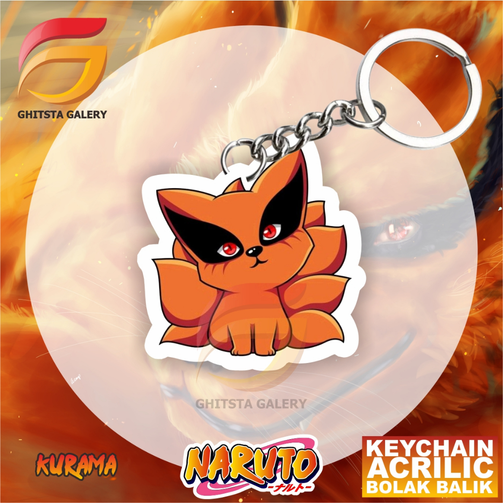 Gantungan Kunci KURAMA - Gantungan Kunci Anime Naruto - Gantungan Kunci Chibi - Gantungan Kunci Akri