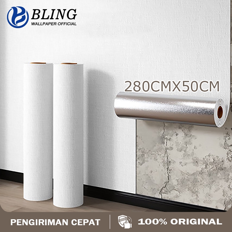 【COD】Wallpaper Linen Roll 3D Sederhana Wallpaper Dinding Sticker Dinding 50CM*280CM Dekorasi Kamar W