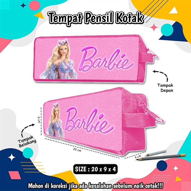 

Tempat Pensil Kotak Karakter Barbie 20x4x9 Untuk Alat Tulis Sekolah Kantor Atau Souvenir