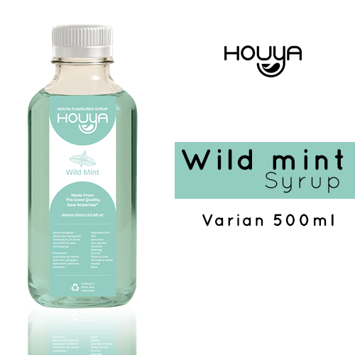 

Houya Wild Mint Syrup 500ml - Sirup Rasa Wild Mint
