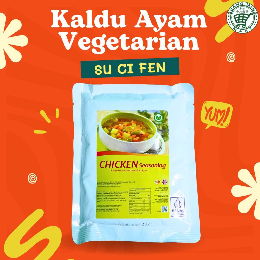 

Sucifen 200g Chicken Seasoning | Kaldu Ayam Vegetarian | Bumbu Perisa Serbaguna Rasa Ayam Analog