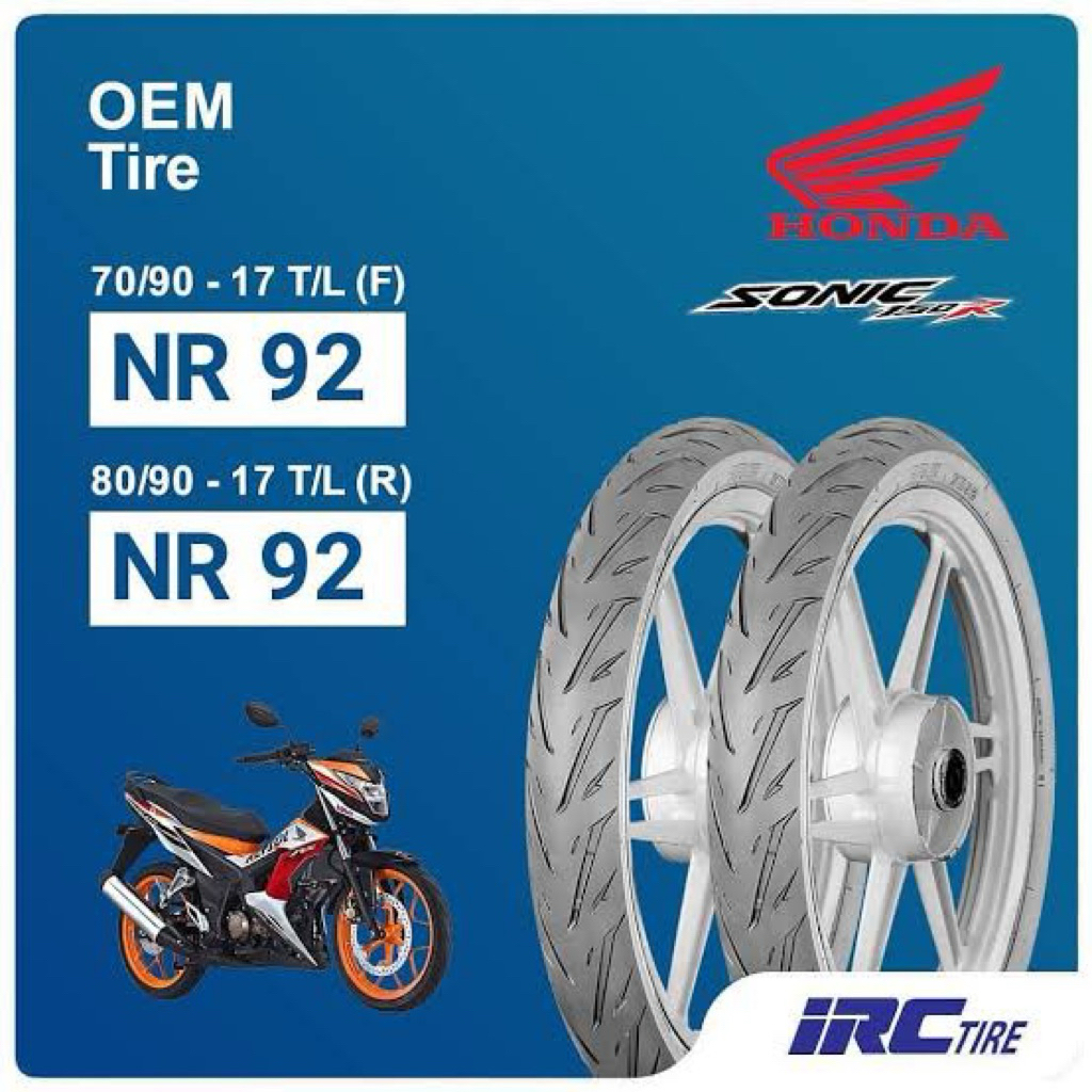 BAN TUBELESS IRC 70/90-17