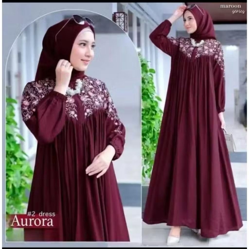 gamis bordir terbaru 2025 mewah kekinian kekinian gamis bordir  terbaru mewah elegan gamis bordir te