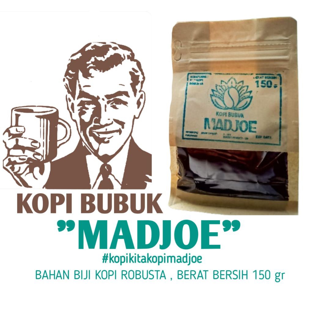 

Kopi Bubuk Madjoe 150gr,Kopi Lelet Rasa Espresso Asli 100%,Kopi Robusta