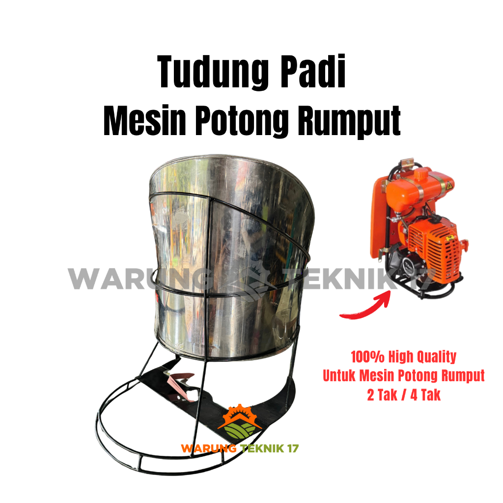 Tudung Padi / Alat Panen Padi Mesin Potong Rumput 2 Tak 4 Tak Tiller Tudung Harvesting Bracket