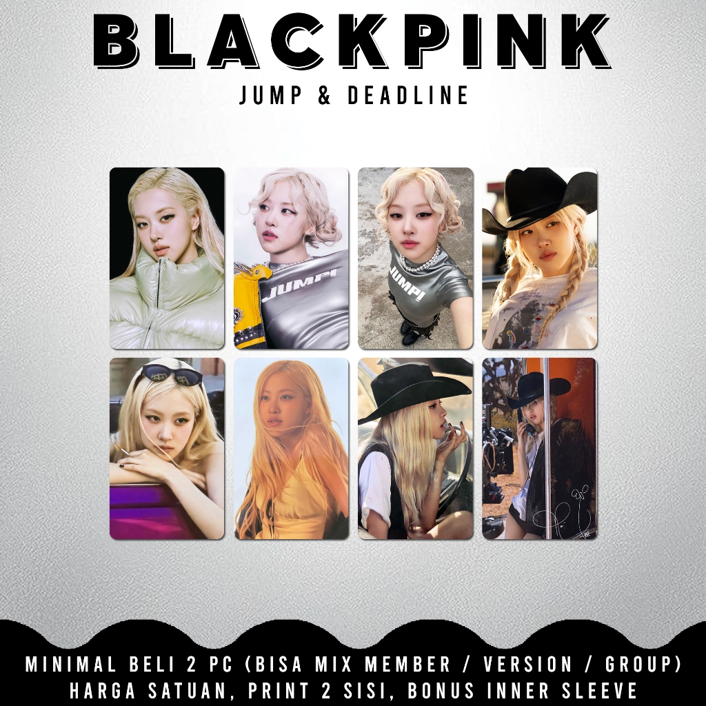 UNOFFICIAL PHOTOCARD BLACKPINK JUMP BLACKPINK DEADLINE