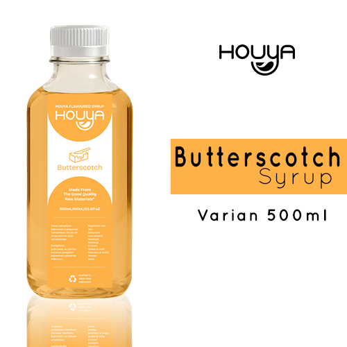 

Houya Butterscotch Syrup 500ml - Sirup Rasa Butterscotch
