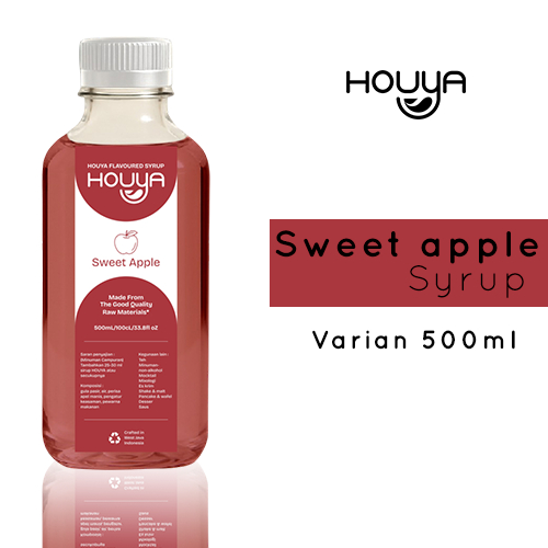 

Houya Sweet Apple Syrup 500ml - Sirup Rasa Sweet Apple