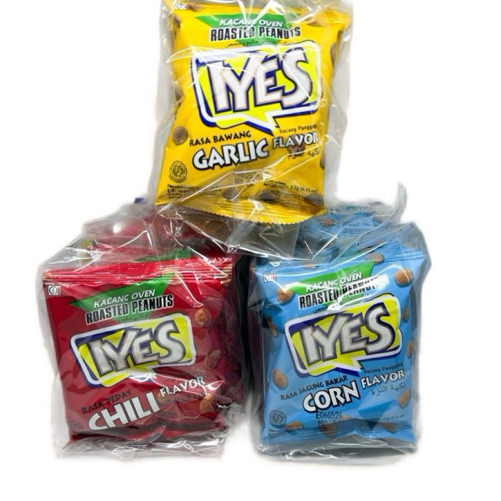 

KACANG IYES ISI 40Pcs BONUS 4Pcs RASA BAWANG, JAGUNG BAKAR, PEDAS Gurih Renyah Asin