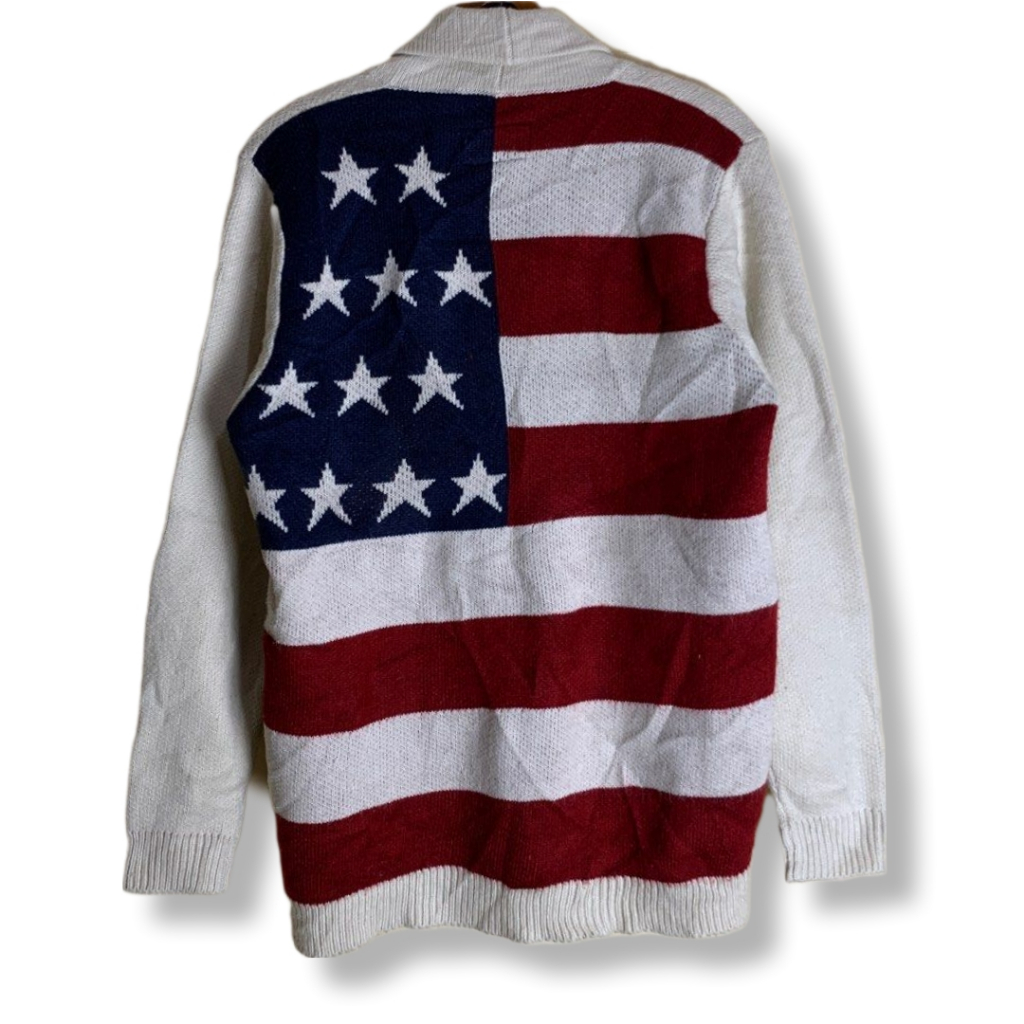 SAINTPAIN - BIG AMERICAN FLAG CARDIGAN KNITWEAR | JACKET | OUTERWEAR | AFM
