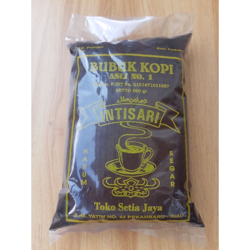 

BUBUK KOPI HALUS MERK INTISARI 500GR