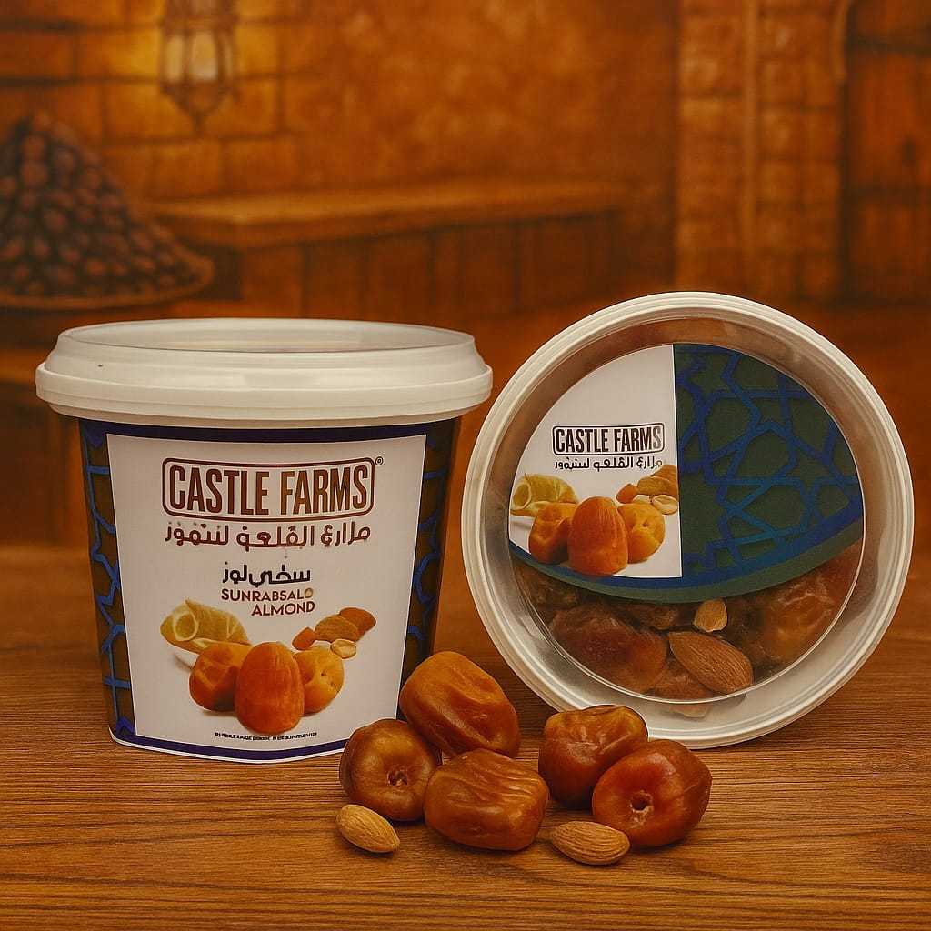 

Castle Farms Sukari Mix Almond Premium 850gr - Sukari Dates - Best Quality - Kurma Tanpa Biji