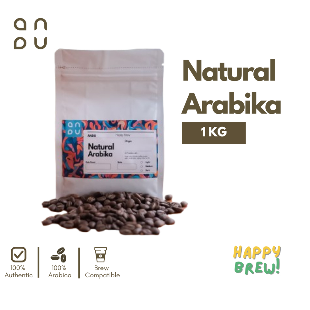 

Kopi Arabika Fresh Roast Natural 1 Kg | Biji Kopi Arabika | Biji Kopi Natural | Kopi Andu