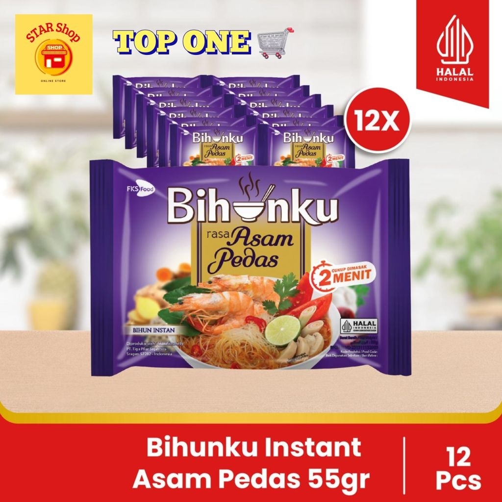 

Bihunku Instan - Asam Pedas - 55gr - 12pcs