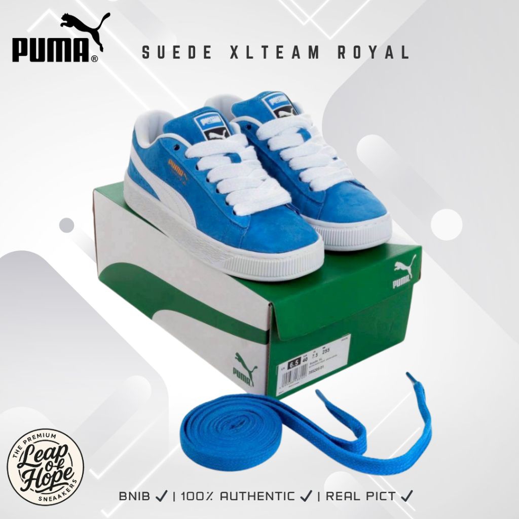 Sepatu Puma Suede XL Team Royal - Blue white