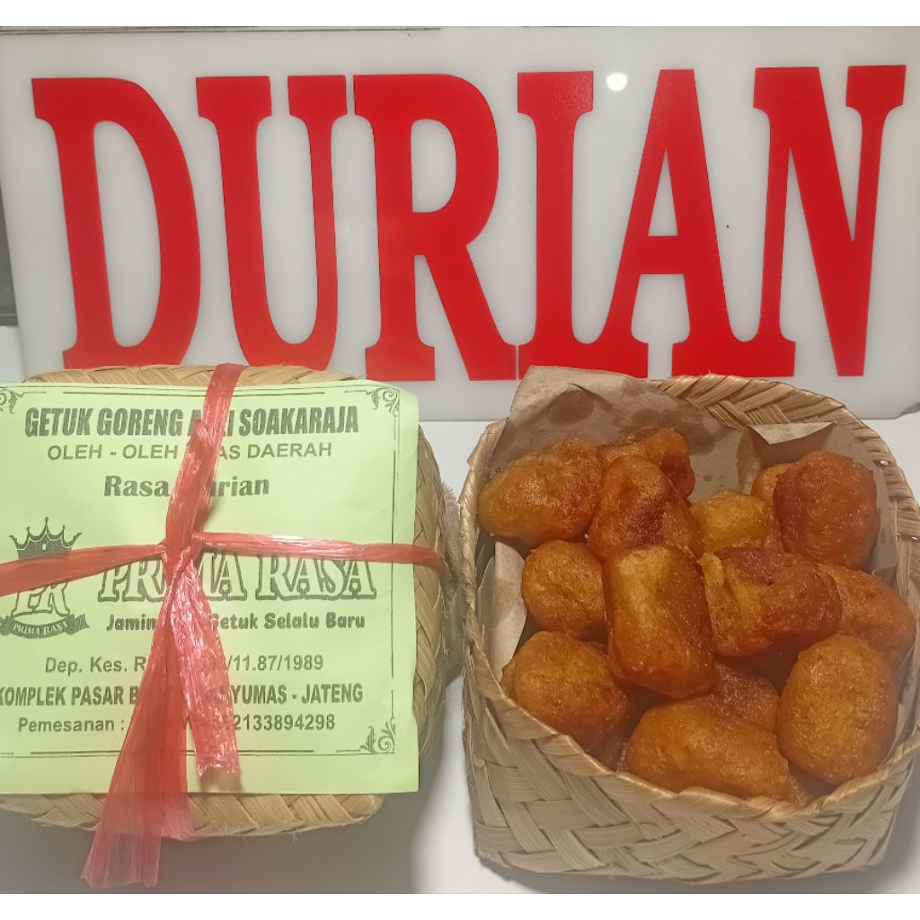 

getuk goreng sokaraja rasa durian 350 gram 100% fress baru digoreng