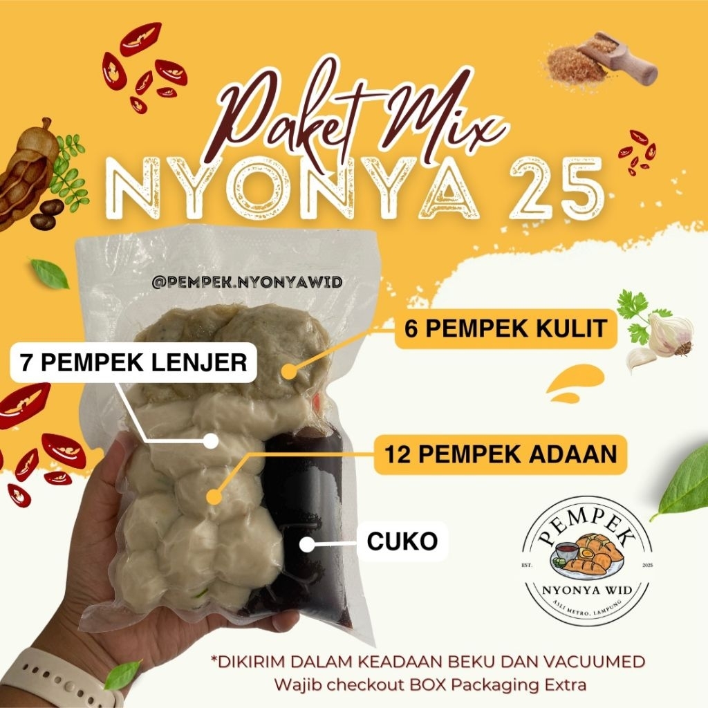 

Pempek Nyonya Wid Mix 25 (Frozen)