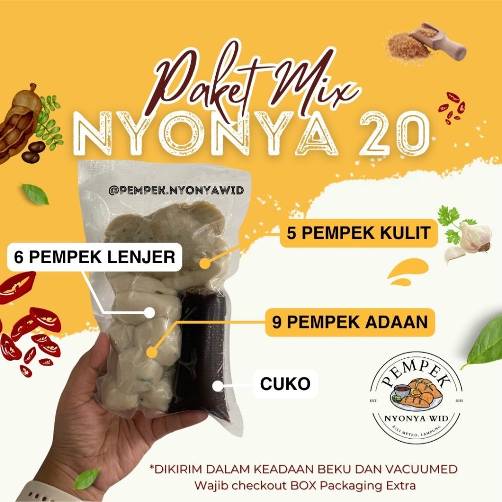 

Pempek Nyonya Wid Mix 20 (Frozen)
