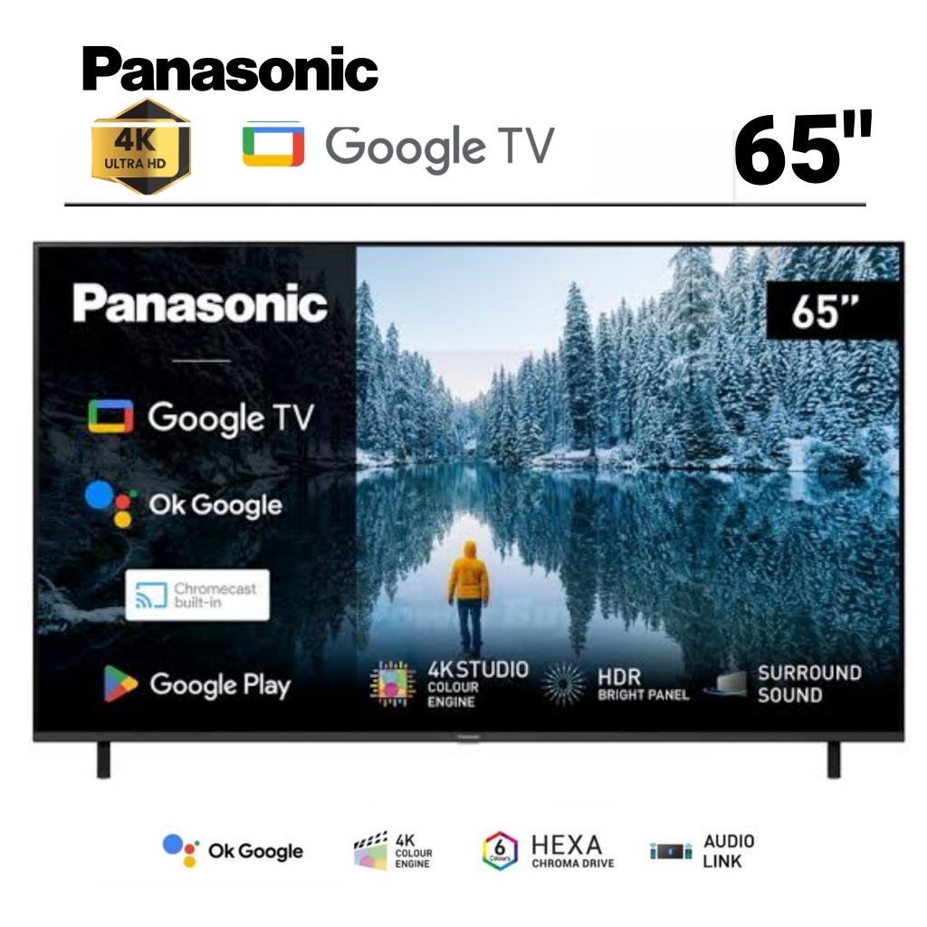 TERMURAH PANASONIC Premium 4K UHD GOOGLE TV 65" Dolby Vision 65NX600G Hexa Chroma Drive Garansi Resm