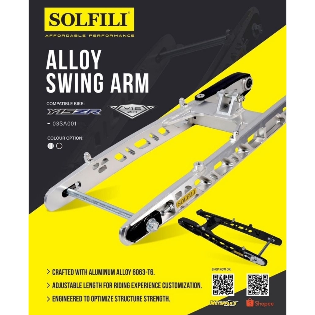 Swing arm long arm cnc jupiter mx old,mx new,mx king solfili malaysia.